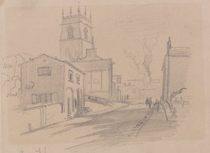 English Country Town autorstwa Edward Lear