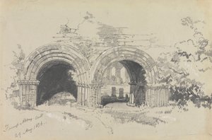 Furness Abbey East, 29 sierpnia 1836 autorstwa Edward Lear