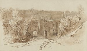 Widok na Ponte Lupo (w pobliżu Tivoli) autorstwa Edward Lear
