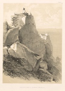 Ilustrowana wycieczka we Włoszech cz. II: Starożytne mury, Monte Circello, 1846. autorstwa Edward Lear