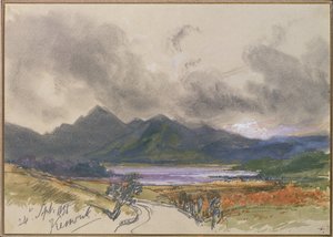 Keswick, 24 września 1836 (ołówek i wc z białym na papierze) autorstwa Edward Lear