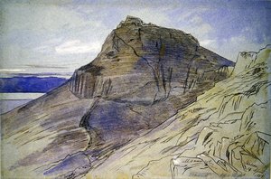 Masada nad Morzem Martwym autorstwa Edward Lear