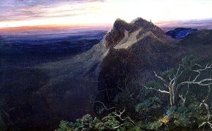 Poranek poszerzony na granicach ciemności (olej na płótnie) autorstwa Edward Lear