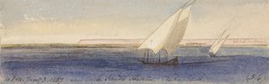W pobliżu Nesle Sheikh Hassan, patrząc na południe autorstwa Edward Lear