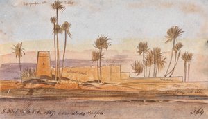 W pobliżu Wady Halfeh autorstwa Edward Lear