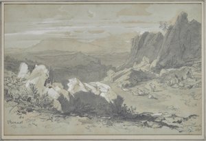 Olevano autorstwa Edward Lear