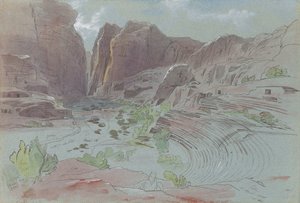 Petra, 14 kwietnia 1858 r. autorstwa Edward Lear