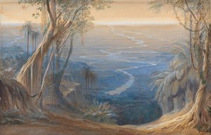 Równiny Bengalskie, z góry Siligoree autorstwa Edward Lear