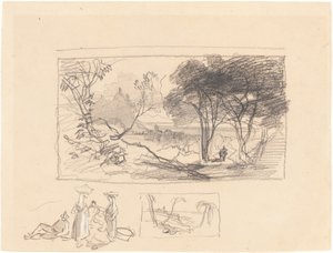 Szkice we Włoszech [recto] autorstwa Edward Lear