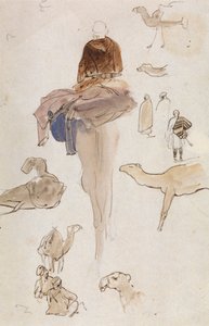 Badania nad wielbłądami autorstwa Edward Lear