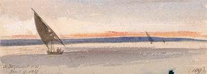 Zachód słońca autorstwa Edward Lear