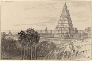 Tanjore, Indie autorstwa Edward Lear