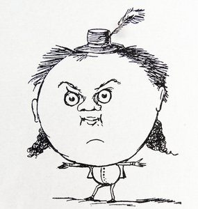 Postać Yonghy-Bonghy-Bo (rysunek) autorstwa Edward Lear
