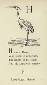 Litera H autorstwa Edward Lear