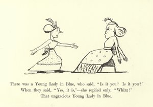 Była tam Młoda Dama w Niebieskim, która powiedziała: Czy to ty, czy to ty? autorstwa Edward Lear