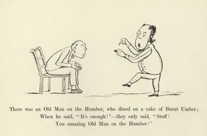 Był sobie staruszek na Humberze, który jadł ciasto z Burnt Umber. autorstwa Edward Lear
