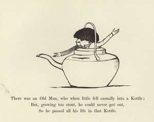 Był tam Stary Człowiek, który gdy mały wpadł od niechcenia do czajnika autorstwa Edward Lear