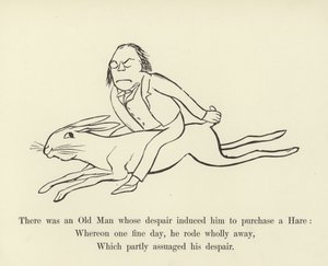 Był tam Stary Człowiek, którego rozpacz skłoniła go do zakupu Zająca autorstwa Edward Lear
