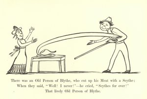 Był tam stary człowiek Blythe, który pokroił swoje mięso kosą autorstwa Edward Lear