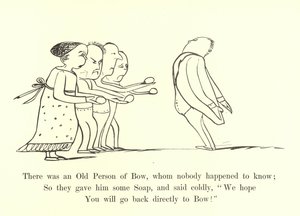 Był tam Stary Człowiek Łuku, którego nikt przypadkiem nie znał autorstwa Edward Lear