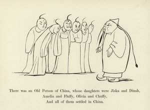 Była stara osoba z Chin, której córkami były Jiska i Dinah autorstwa Edward Lear