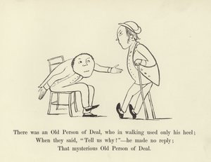 Był tam stary człowiek, który w chodzeniu używał tylko pięty autorstwa Edward Lear