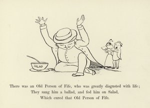 Była tam Stara Osoba Fife, która była bardzo zdegustowana życiem autorstwa Edward Lear