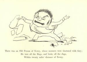 Był Stary Człowiek z Newry, którego maniery były zabarwione wściekłością autorstwa Edward Lear