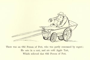 Była tam Stara Osoba Petta, którą częściowo pochłonął żal autorstwa Edward Lear