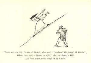 Była tam Stara Osoba z Rimini, która powiedziała: Łaskawy! Dobroć! Bliźniąt! autorstwa Edward Lear