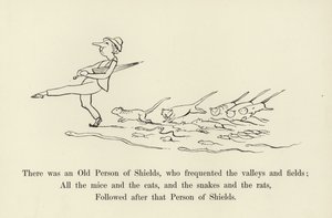 Był tam Stary Człowiek Tarcz, który bywał w dolinach i polach autorstwa Edward Lear
