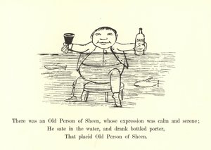 Była tam stara osoba z Sheen, której wyraz twarzy był spokojny i pogodny autorstwa Edward Lear