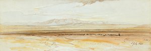 Dwa widoki Teb autorstwa Edward Lear