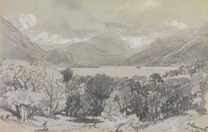 Ullswater, 14 października 1836 r. autorstwa Edward Lear