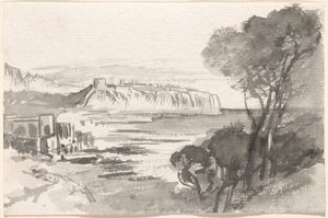 Widok na zatokę (Monako) autorstwa Edward Lear