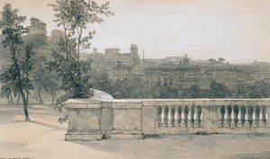 Widoki w Rzymie i okolicach: Rzym z Monte Pincio autorstwa Edward Lear