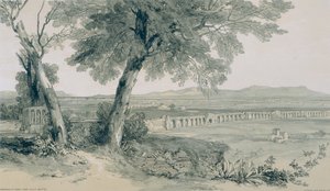 Widoki w Rzymie i okolicach: kampania i mury Rzymu zwrócone ku Albanie autorstwa Edward Lear