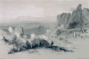 Widoki w Rzymie i okolicach: widok na Olevano autorstwa Edward Lear