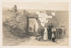 Widoki Rzymu i jego okolic: Starożytna Brama Alatri, 1841. autorstwa Edward Lear