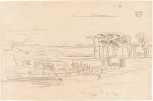 Willa Pamphili, 1840 r. autorstwa Edward Lear