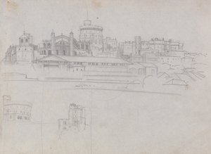 Zamek Windsor autorstwa Edward Lear