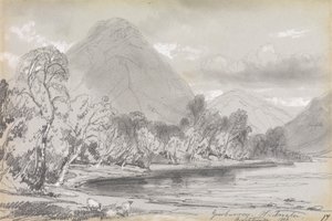 Yewbarrow, Wastwater, 16 września 1836 autorstwa Edward Lear