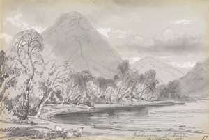 Yewbarrow, Wastwater, 16 września 1836 r. autorstwa Edward Lear