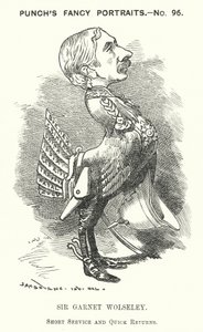 Kreskówka poncz: Garnet Wolseley autorstwa Edward Linley (after) Sambourne