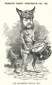 Kreskówka dziurkacza: Henry Drummond Wolff, angielski konserwatywny polityk (grafika) autorstwa Edward Linley (after) Sambourne