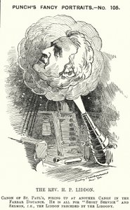 Karykatura dziurkacza: Henry Liddon, angielski teolog (grafika) autorstwa Edward Linley (after) Sambourne