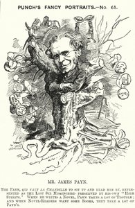 Punch cartoon: James Payn, angielski powieściopisarz (grafika) autorstwa Edward Linley (after) Sambourne