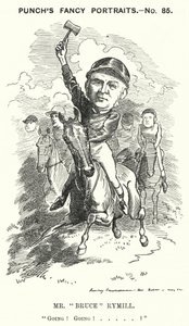 Karykatura ponczowa: Pan „Bruce” Rymill (grawerowanie)