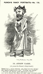 Kreskówka dziurkacza: Sir Andrew Clarke, brytyjski lekarz, lekarz Williama Ewarta Gladstone