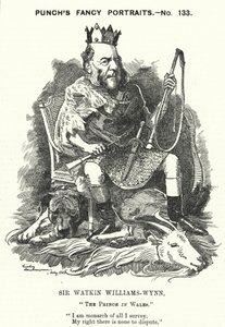 Karykatura: Sir Watkin Williams-Wynn, 6. baronet, walijski polityk konserwatywny (rycina) autorstwa Edward Linley (after) Sambourne